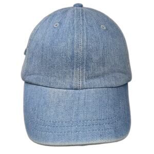 Maurices Baseball Cap Blue Denim Slideback Hat One Size Adjustable Cotton Solid